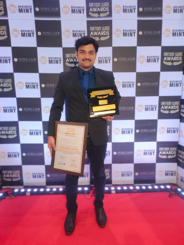 Kiran Kumar Maddula - Received  “Most Prominent Healthcare Marketing Industry Expert of the Year – 2022”  at National wide Awards 2022, Bengaluru