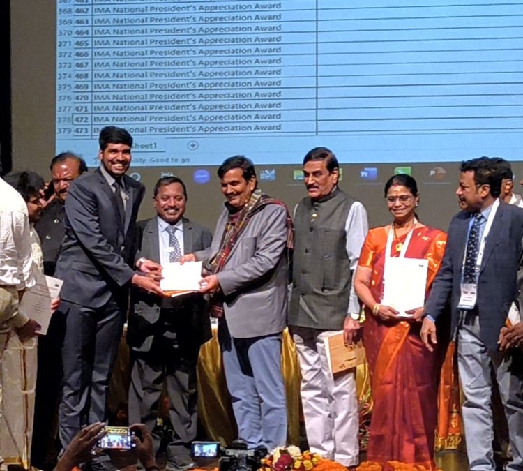 Young Doctor from Tamilnadu receives 4th National Award in a row