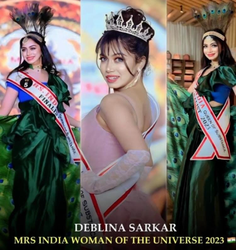 Deblina Sarkar Representing INDIA in Woman Of The Universe, held at Dubai