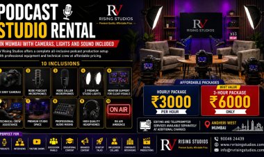 Fully Equipped Podcast Studio in Mumbai with 3 Sony Cameras